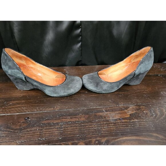 EUC Gentle Souls Ridge Amaru Black Suede Wedge Pumps/Sz. 6.5M - Picture 4 of 9